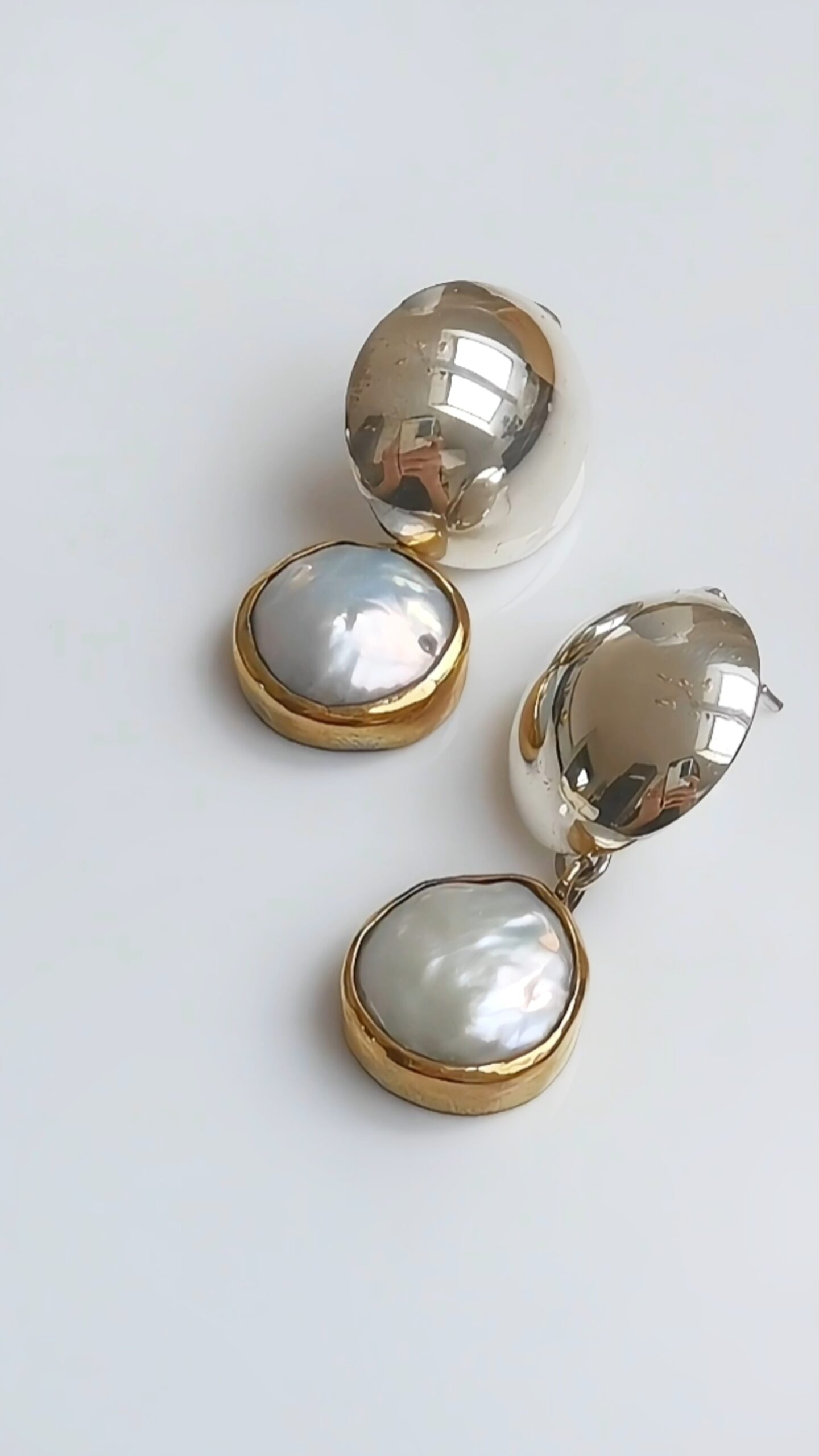 MM Sroka Design kolczyki z perłą MMK276