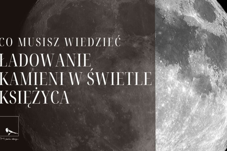 Ładowanie kamieni w świetle księżyca